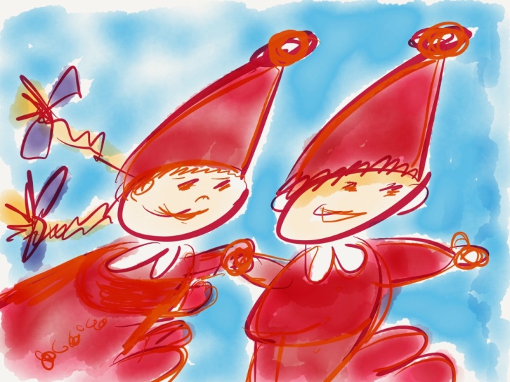 Lucia and her girls are coming to perform in a school. 11th drawing of Christmas Calendar.